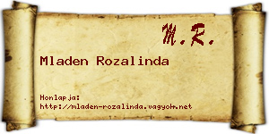 Mladen Rozalinda névjegykártya